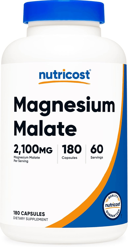 Magnesio (Malato de Magnesio) 2100 mg 180 cápsulas Nutricost