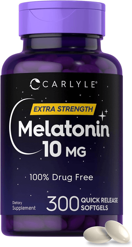 Melatonina 10 mg 300 cápsulas blandas Carlyle