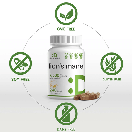 Melena de León 7500 mg 240 cápsulas Deal Supplement