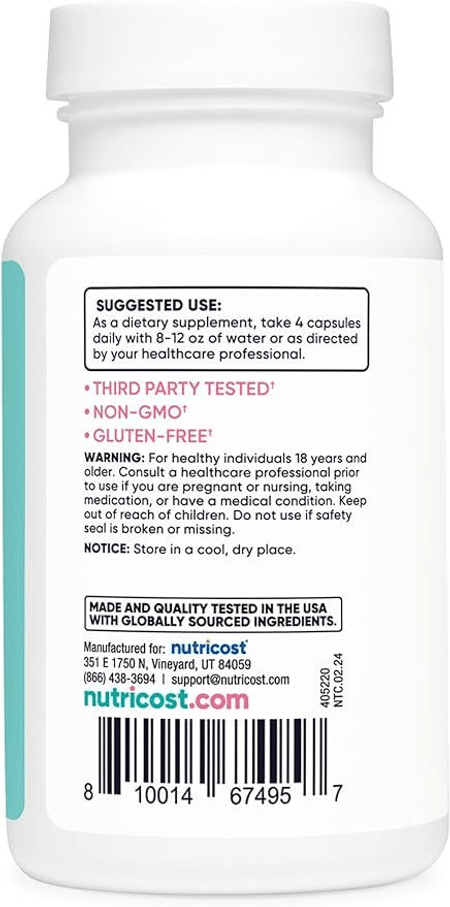 Myo & D Chiro Inositol 120 cápsulas Nutricost