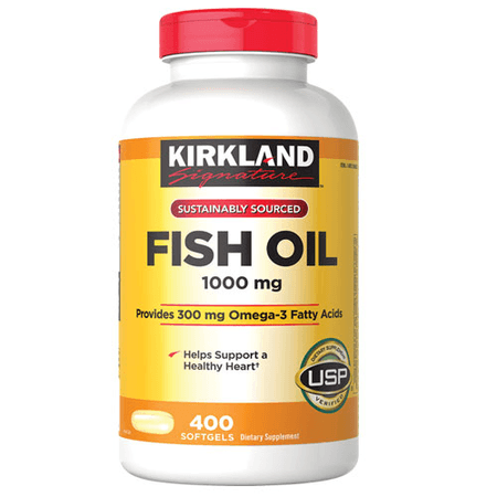 Omega 3 aceite de pescado 1000 mg 400 cápsulas Kirkland