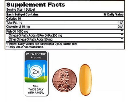 Omega 3 aceite de pescado 1000 mg 400 cápsulas Kirkland