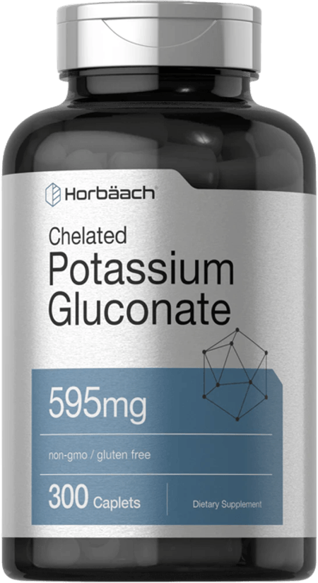 Potasio (Gluconato de Potasio) 595 mg 300 tabletas Horbaach