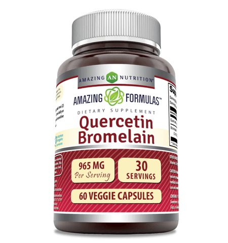 Quercetina con Bromelina 60 cápsulas Amazing Nutrition