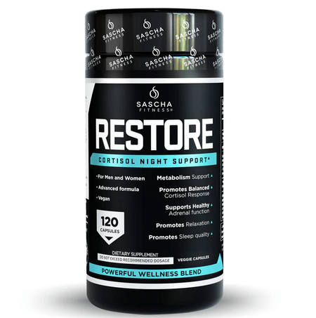 Restore Cortisol Night Support 120 cápsulas  Sascha Fitness