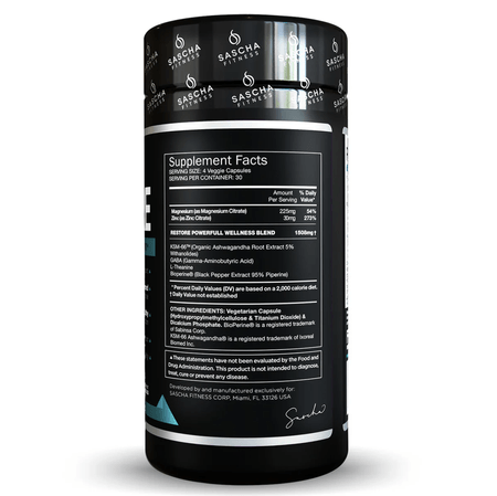 Restore Cortisol Night Support 120 cápsulas  Sascha Fitness