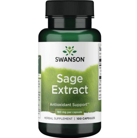 Salvia (Sage Extract) 160 mg 100 cápsulas Swanson