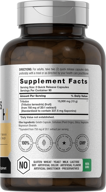 Tribulus Terrestris 15000 mg 180 cápsulas Horbaach