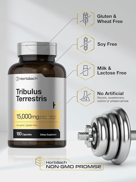 Tribulus Terrestris 15000 mg 180 cápsulas Horbaach
