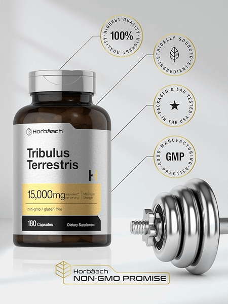 Tribulus Terrestris 15000 mg 180 cápsulas Horbaach