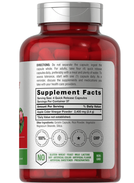 Vinagre de Sidra de Manzana 2400 mg 150 cápsulas Horbaach