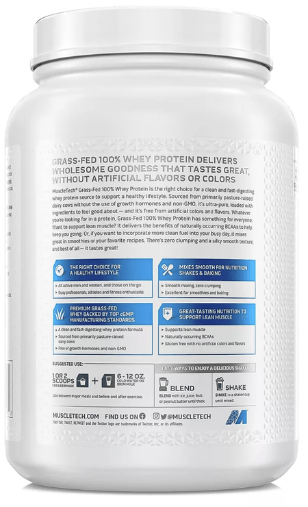 Whey Protein 1,8 Lb/ 816 g 23 Servicios Muscletech