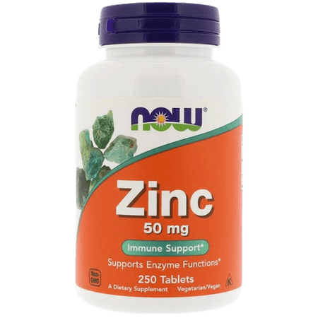 Zinc ( Gluconato de Zinc) 50 mg 250 tabletas Now