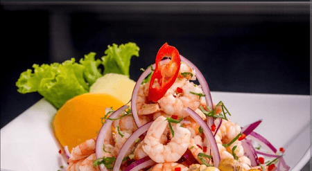 Ceviche con Camarones