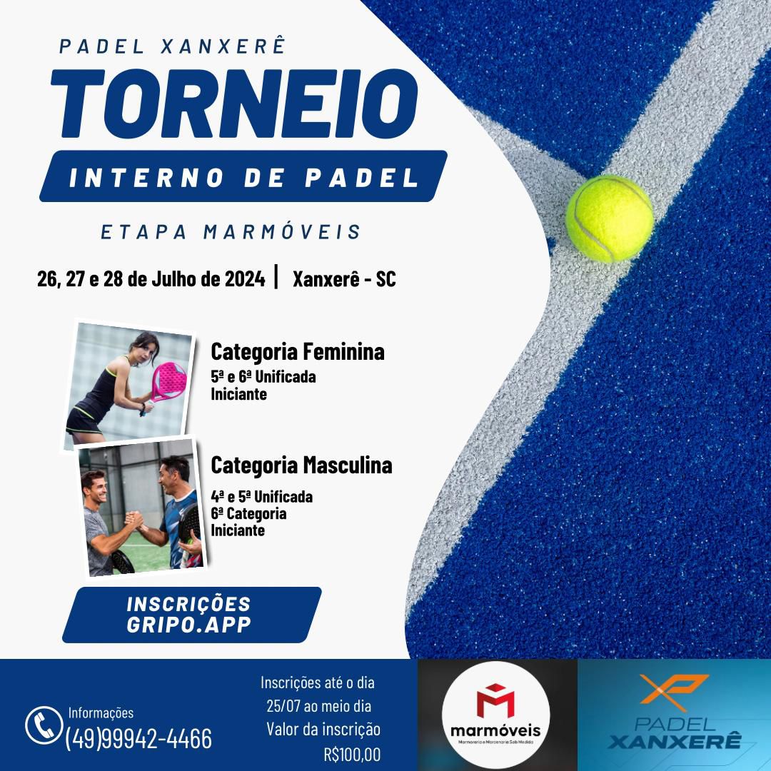 Torneio Interno Marmóveis - Padel Xanxerê Q4