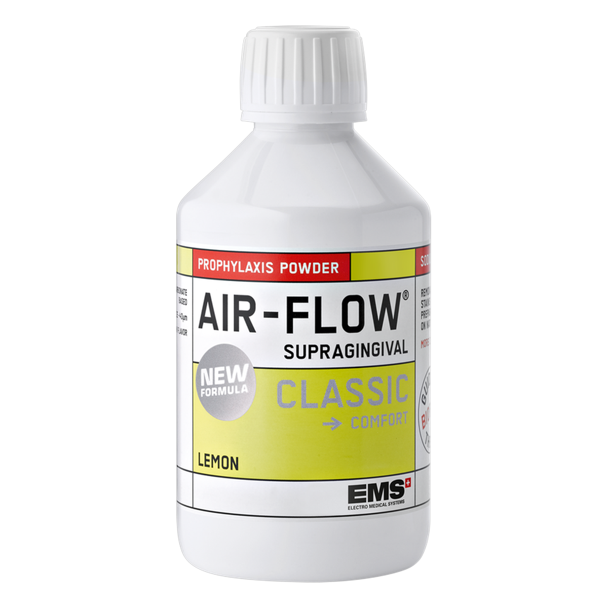 AIRFLOW POWDER CLASSIC Comfort supragingival powder bottle in Lemon flavour