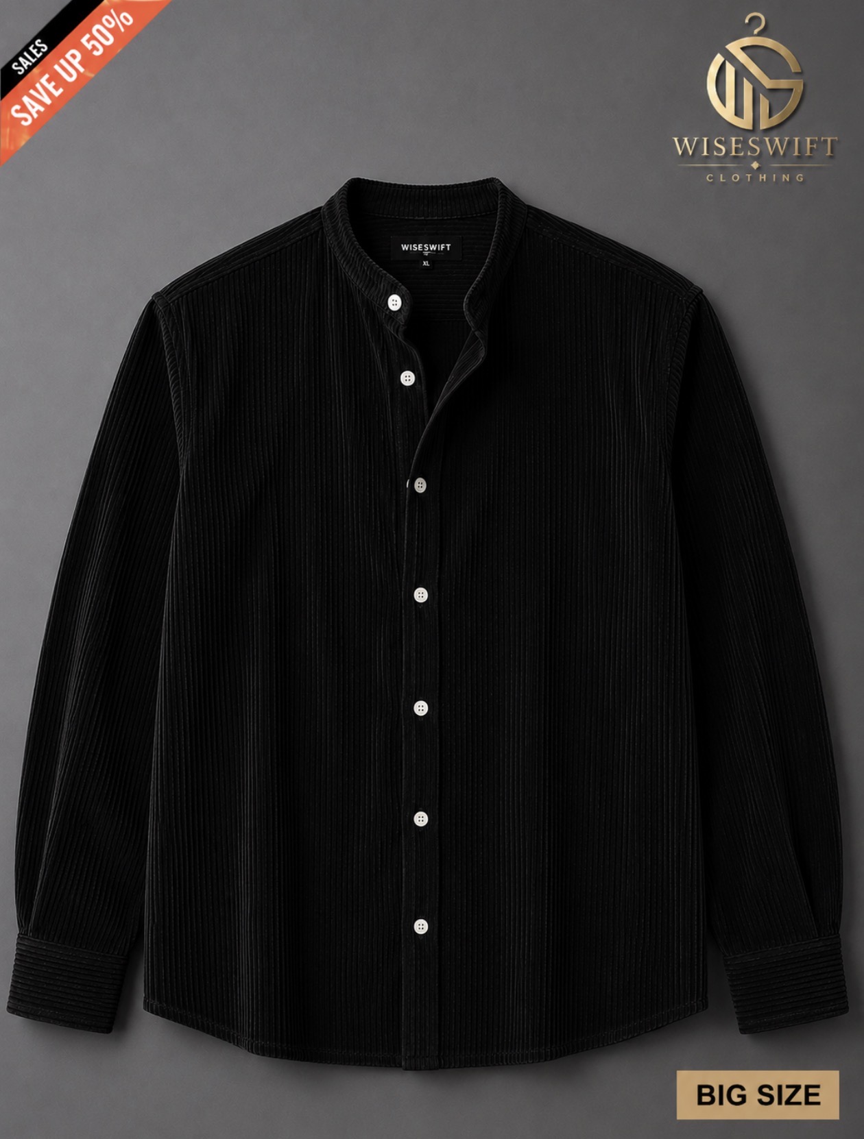 Bishop collar shirt