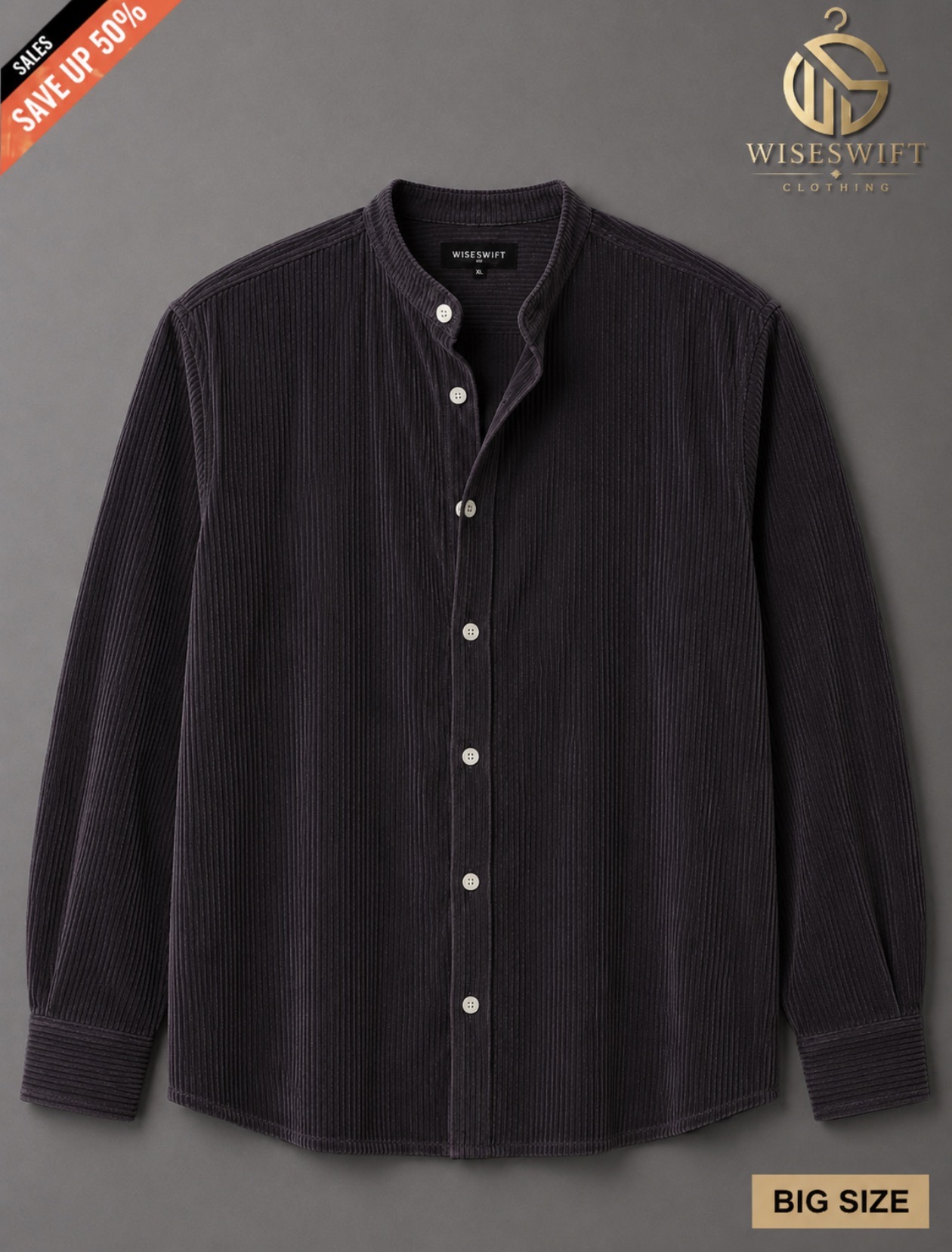 Bishop collar shirt