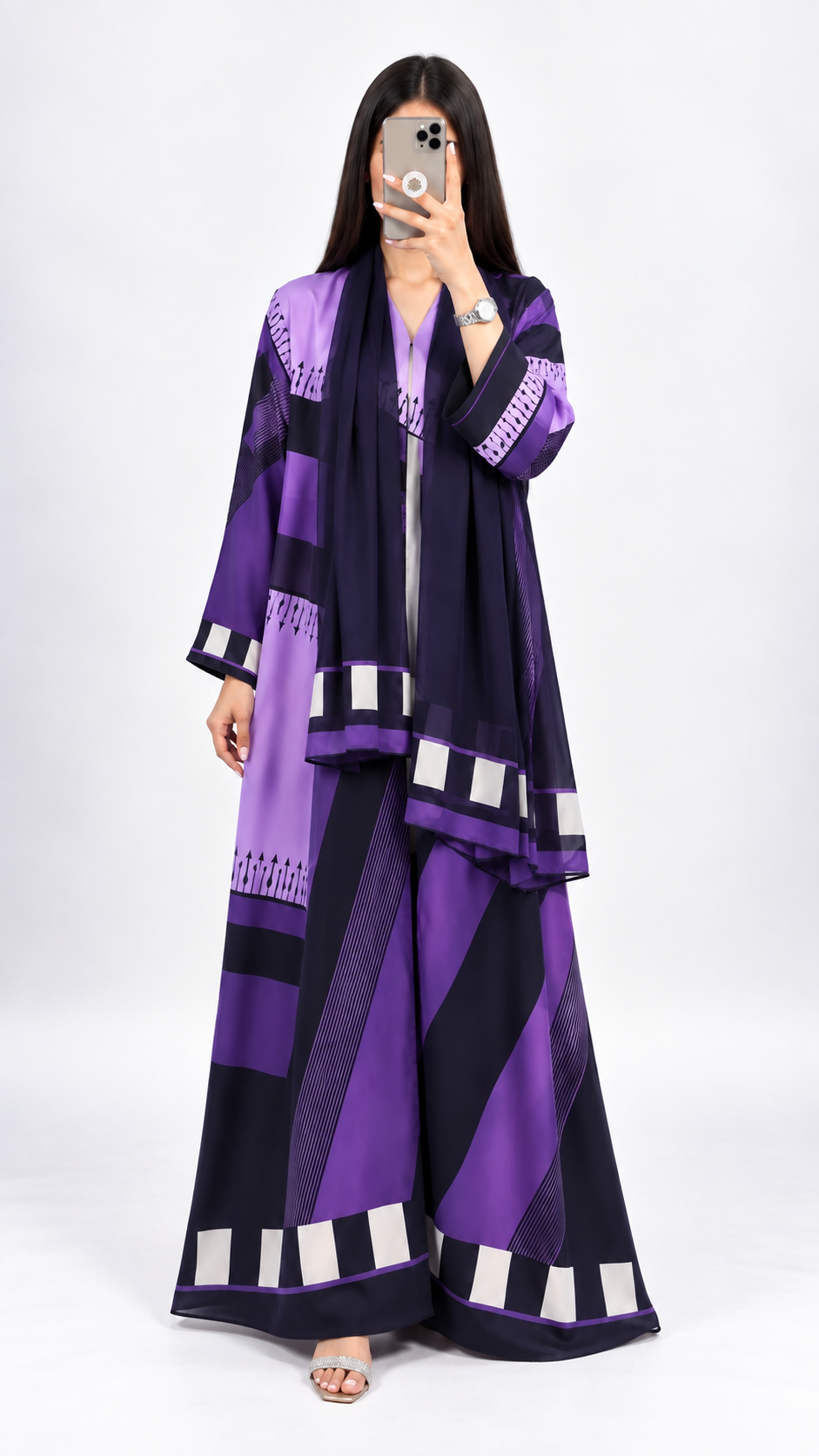 Purple Geo Abaya
