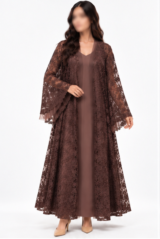 Dantel and Tulle Abaya