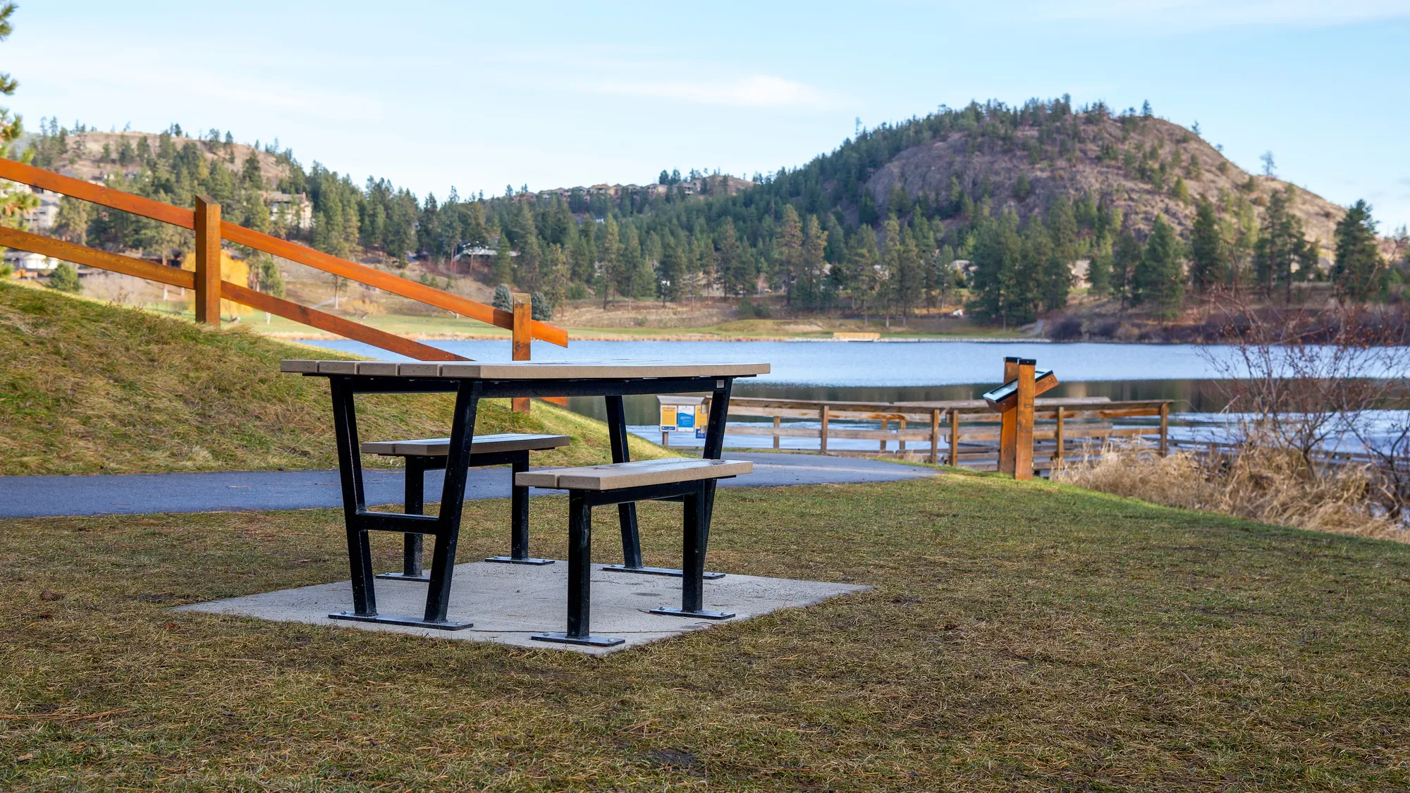 Wishbone Rutherford Double Wheelchair Accessible Picnic Table at