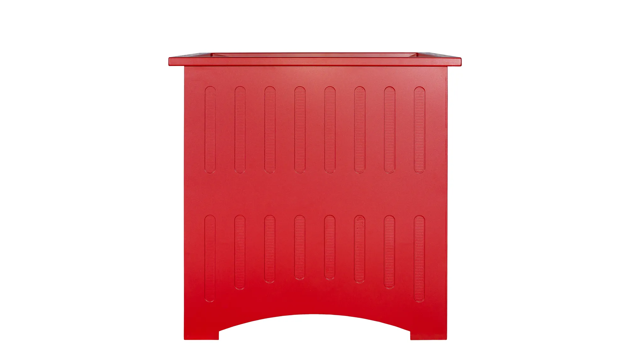 Beselt Square Planter With Curved Base Side View