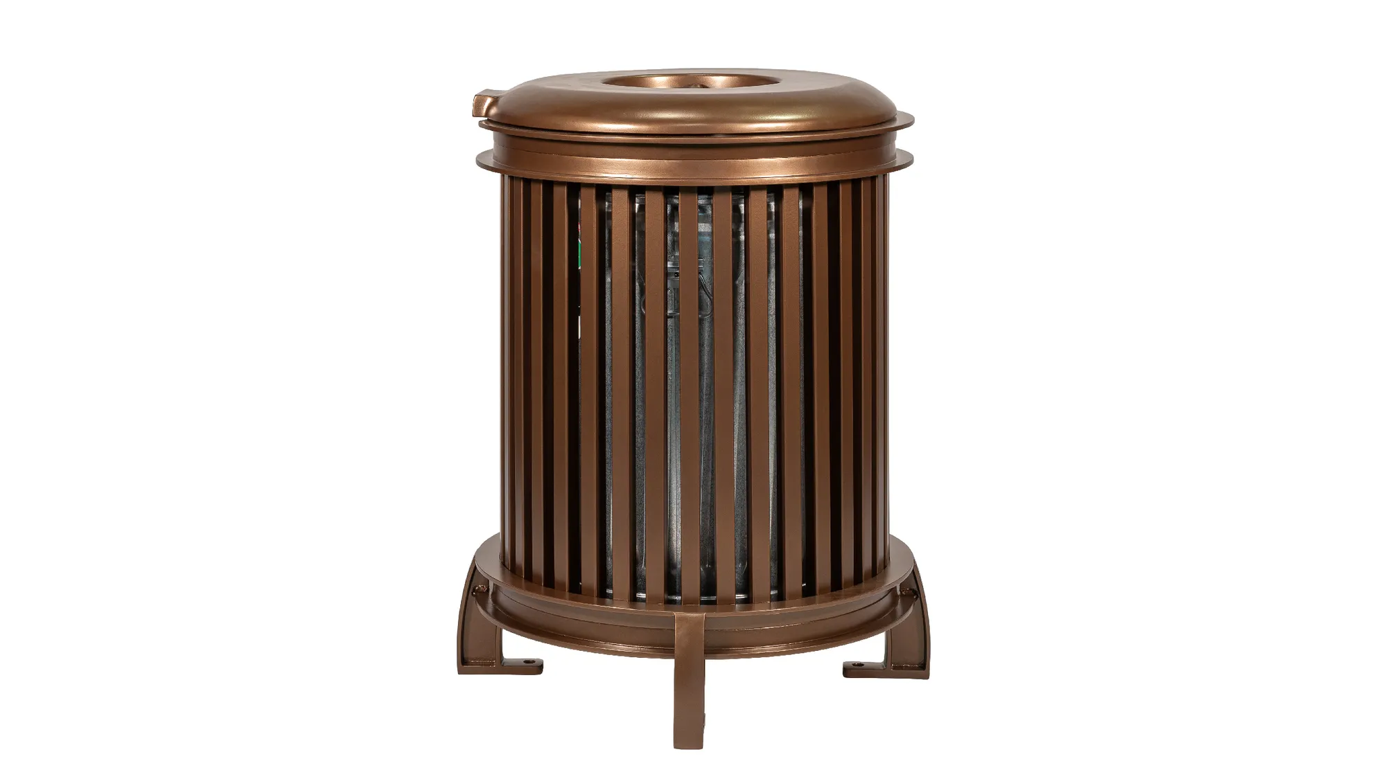 Wishbone Beselt Round Waste Receptacle Side View