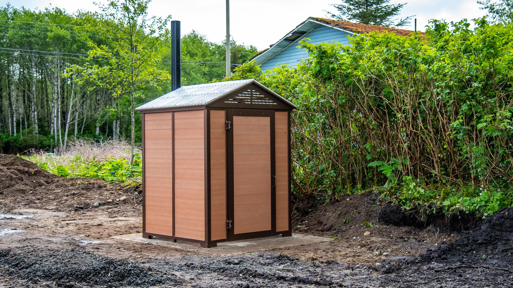 Wishbone Wheelchair Accessible Outhouse in Old Masset BC
