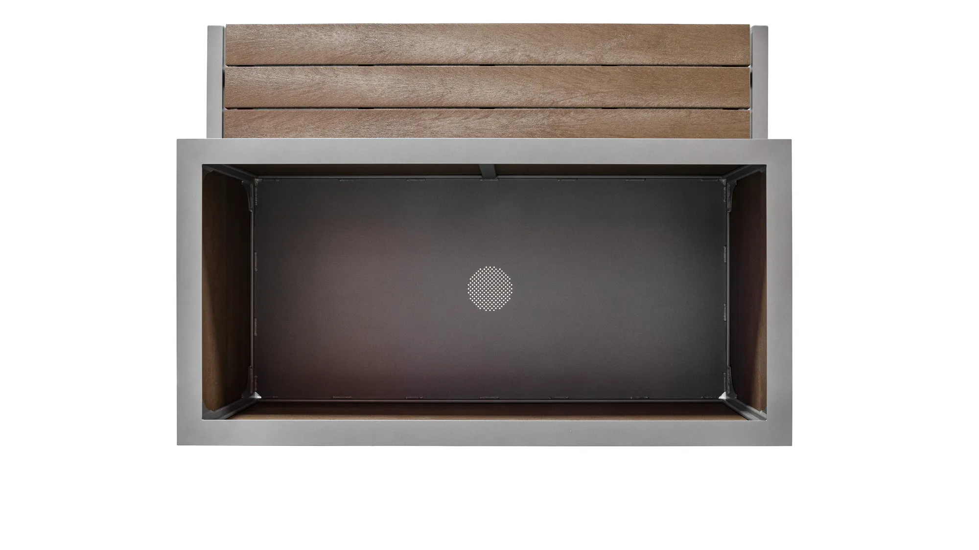 Wishbone Rutherford 3x6 Planter Single Bench Combo Top View