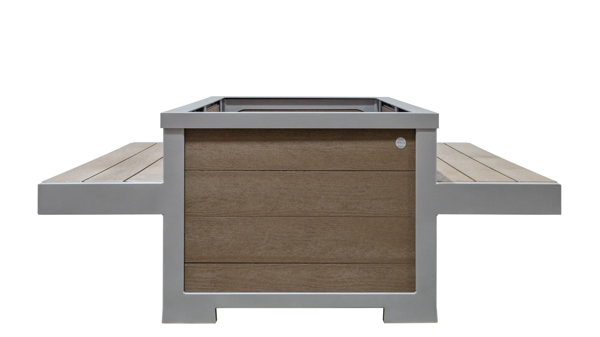 Wishbone Rutherford 3x6 Planter Double Bench Combo Side View