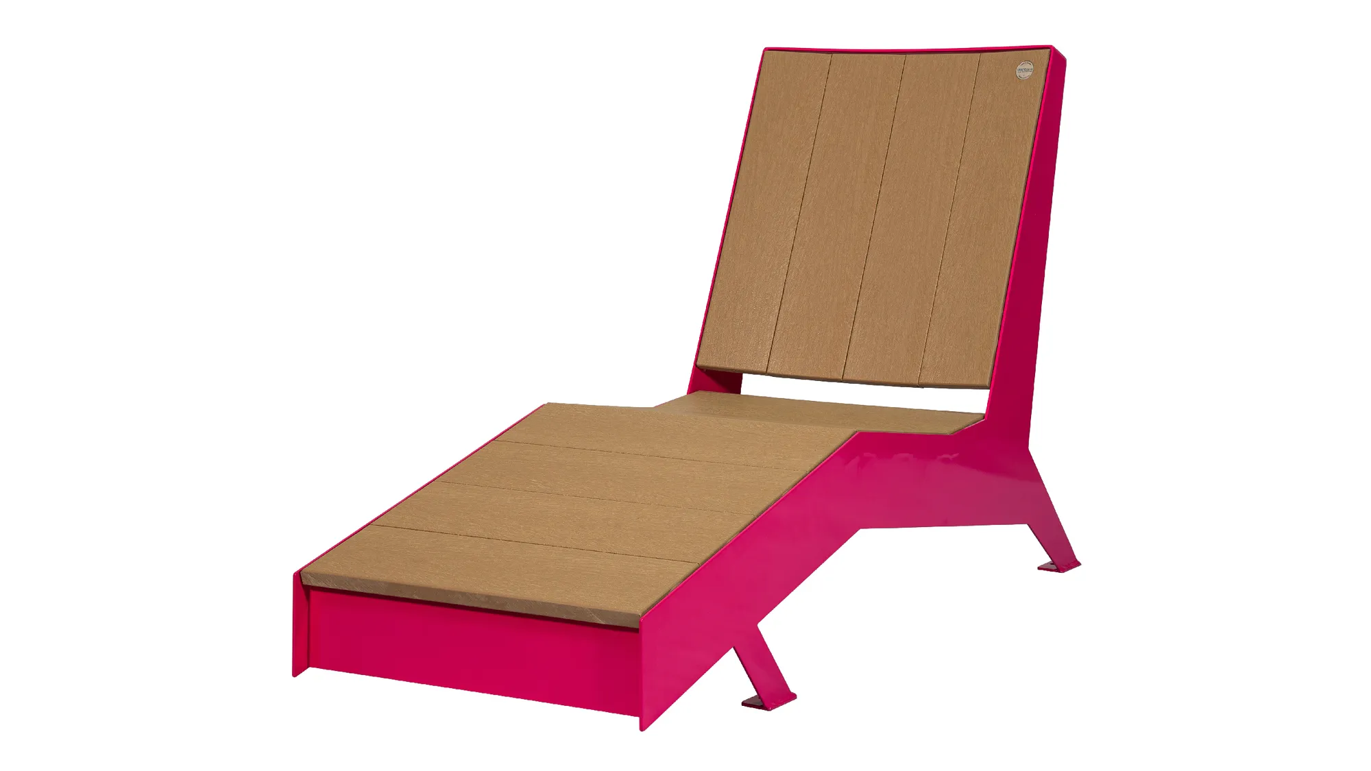 Wishbone JEM Chaise Lounger in Sand Recycled Plstic Lumber and H