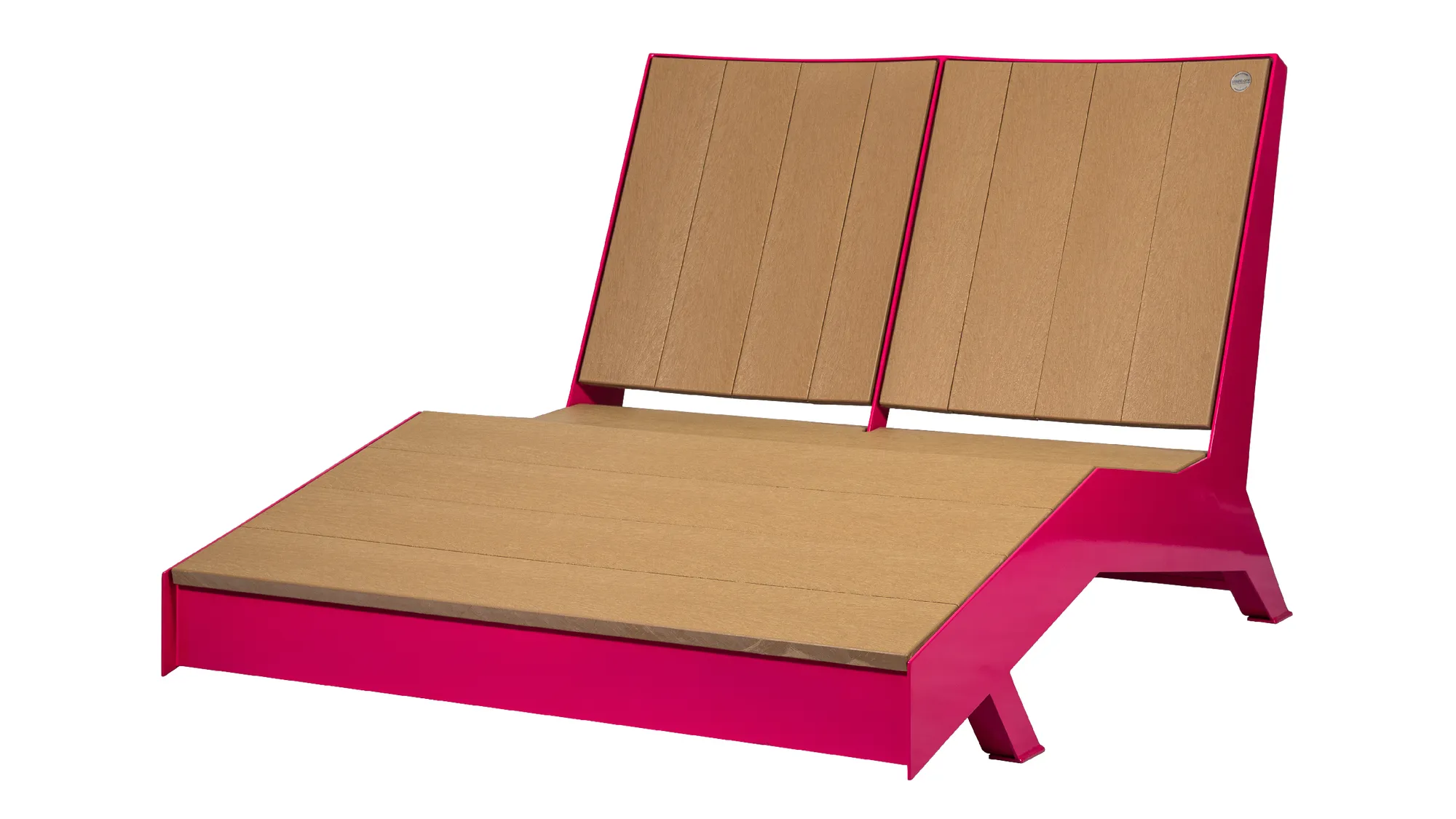 Wishbone JEM Double Chaise Lounger in Sand Recycled Plastic Lumb