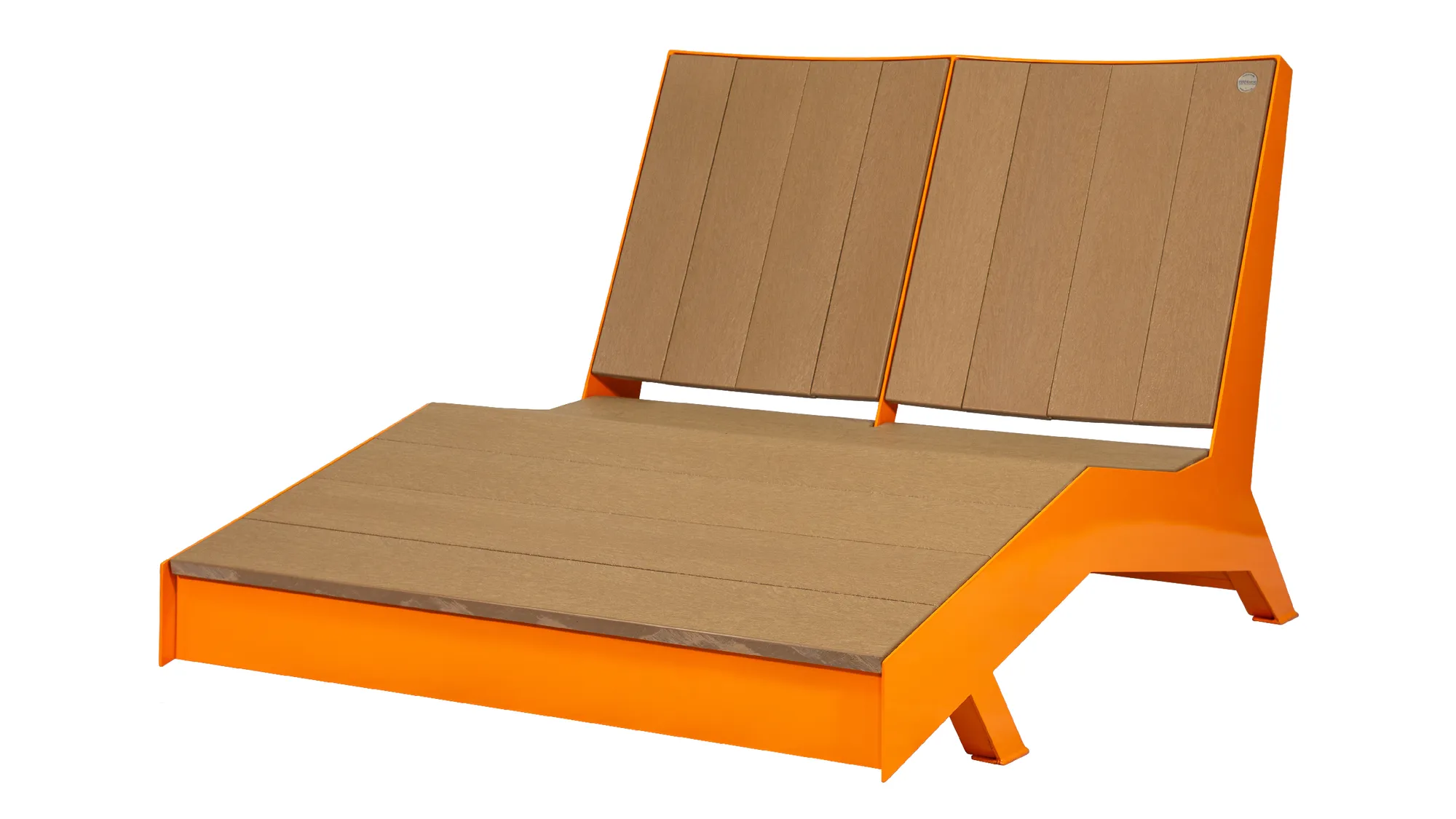 Wishbone JEM Double Chaise Lounger in Sand Recycled Plastic Lumb