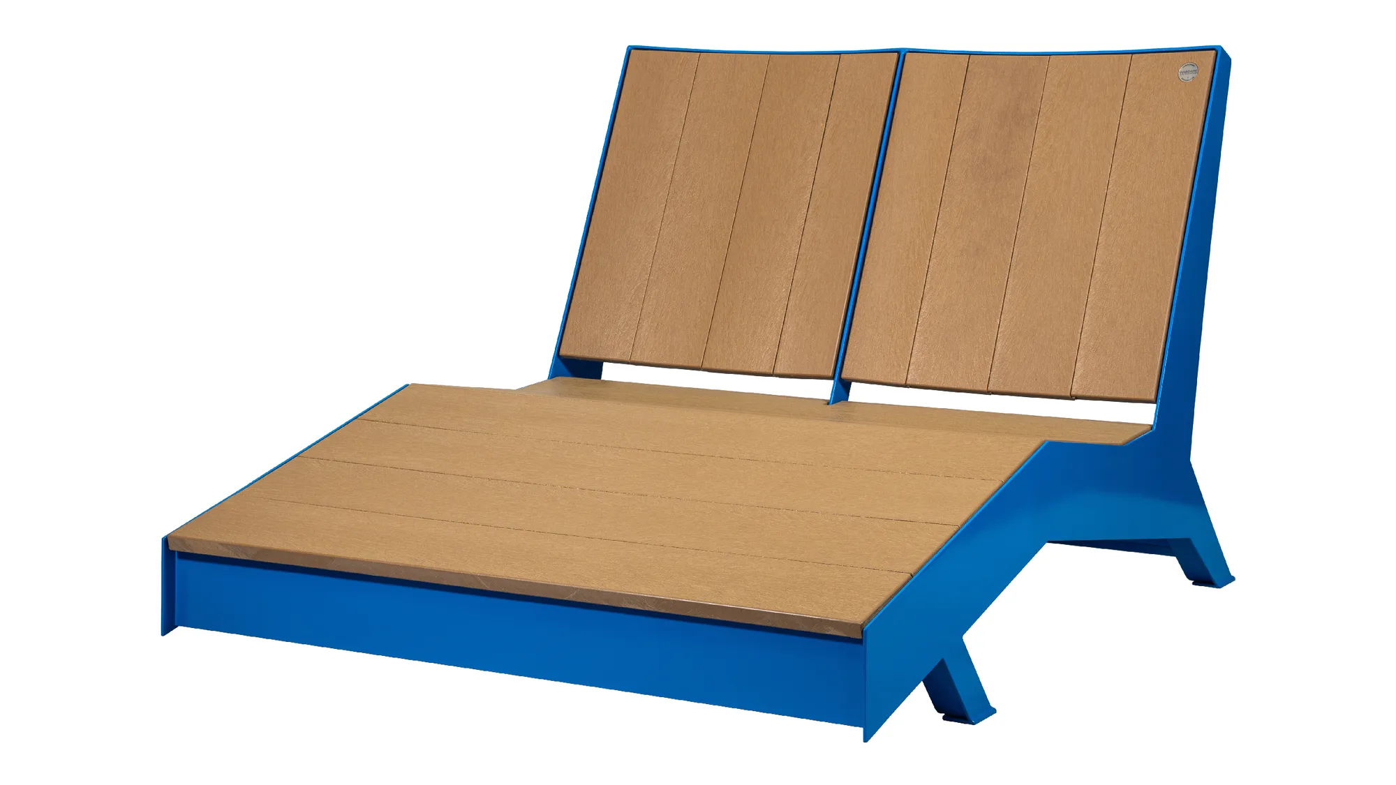 Wishbone JEM Double Chaise Lounger in Sand Recycled Plastic Lumb