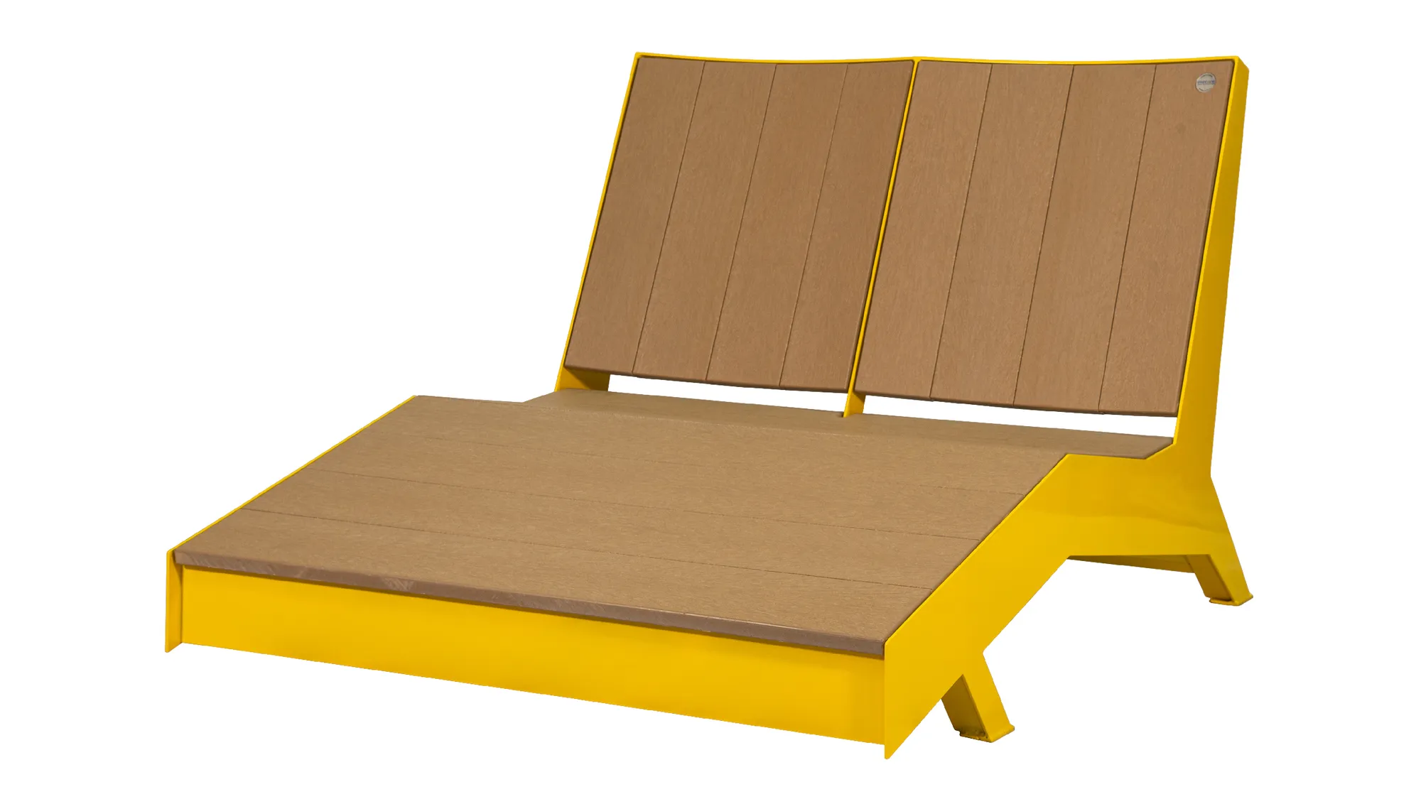 Wishbone JEM Double Chaise Lounger in Sand Recycled Plastic Lumb