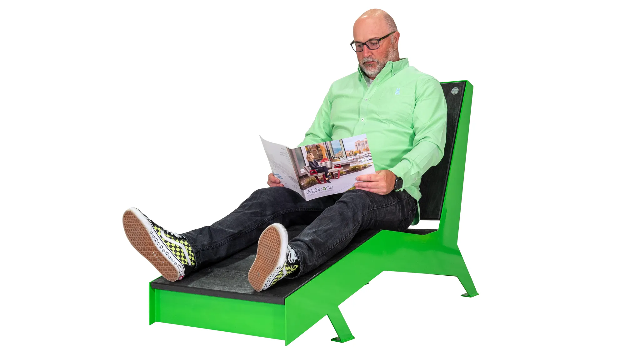 Wishbone JEM Chaise Lounger with Scott as our model
