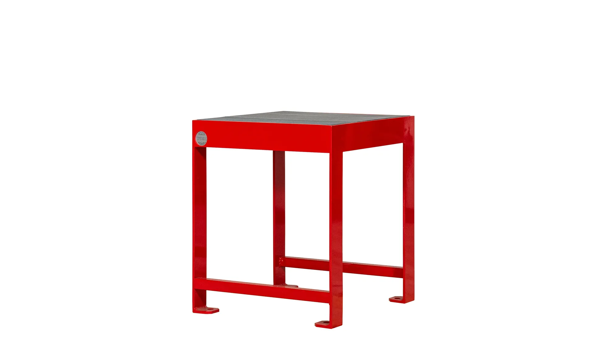 Wishbone JEM Side Table with Flame Red Powder Coat