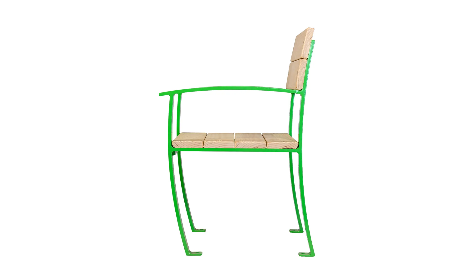 Wishbone Mena 2 ft Chair with Accoya Modified Wood Side View