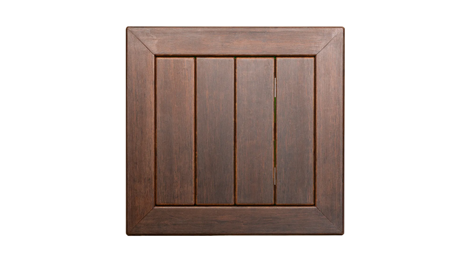 Wishbone Mena Square Coffee Table Top View showing Hardened Bamb
