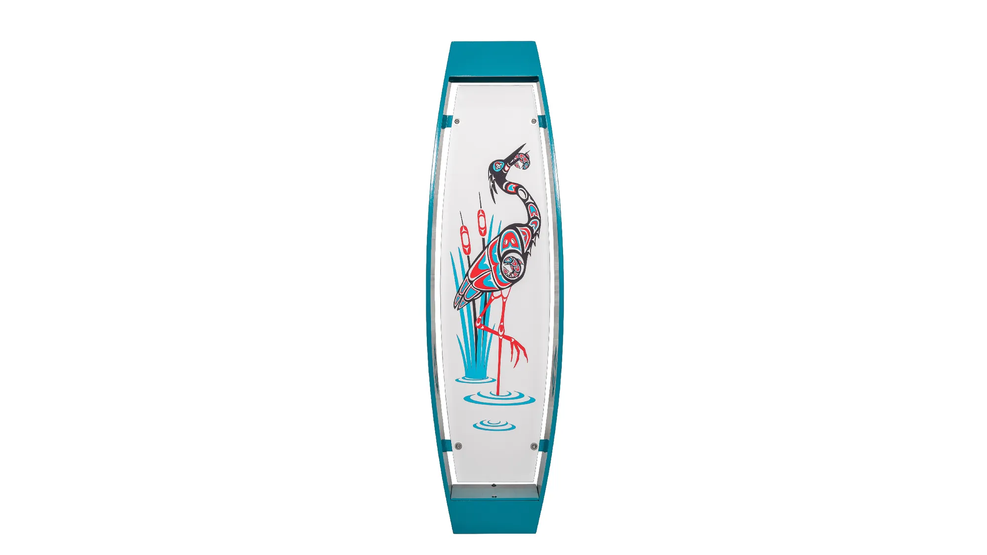 Wishbone Mena Pedestrian Bollard with Custom Graphics