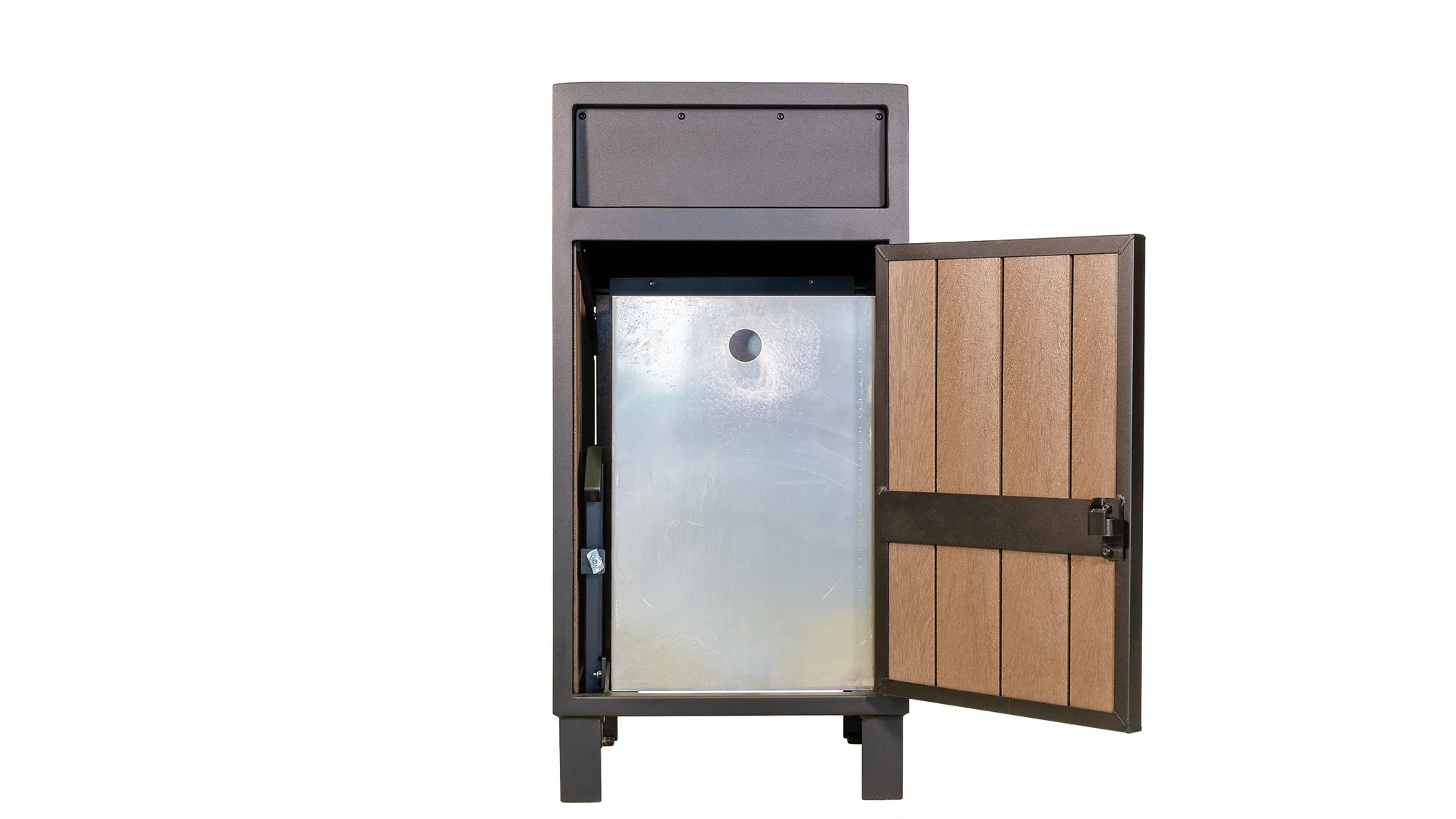 Wishbone Modena Curved Top Waste Receptacle Loading Door Open
