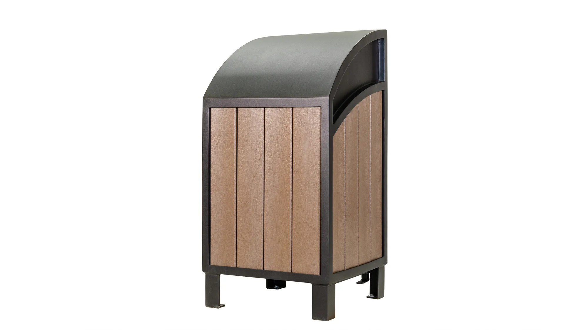 Wishbone Modena Curved Top Waste Receptacle Rear View