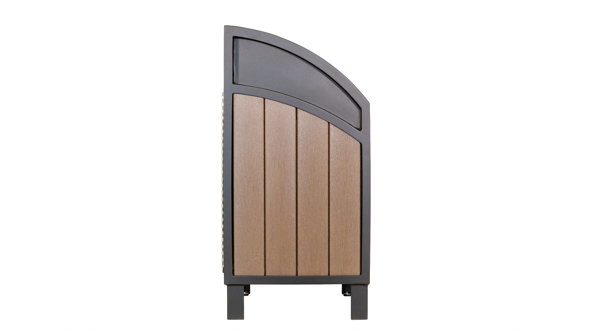 Wishbone Modena Curved Top Waste Receptacle Side View