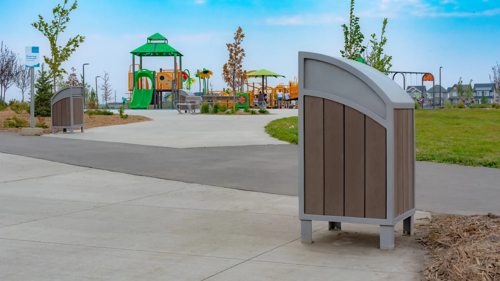 Wishbone Modena Curved Top Waste Receptacles at Brighton Neighbo
