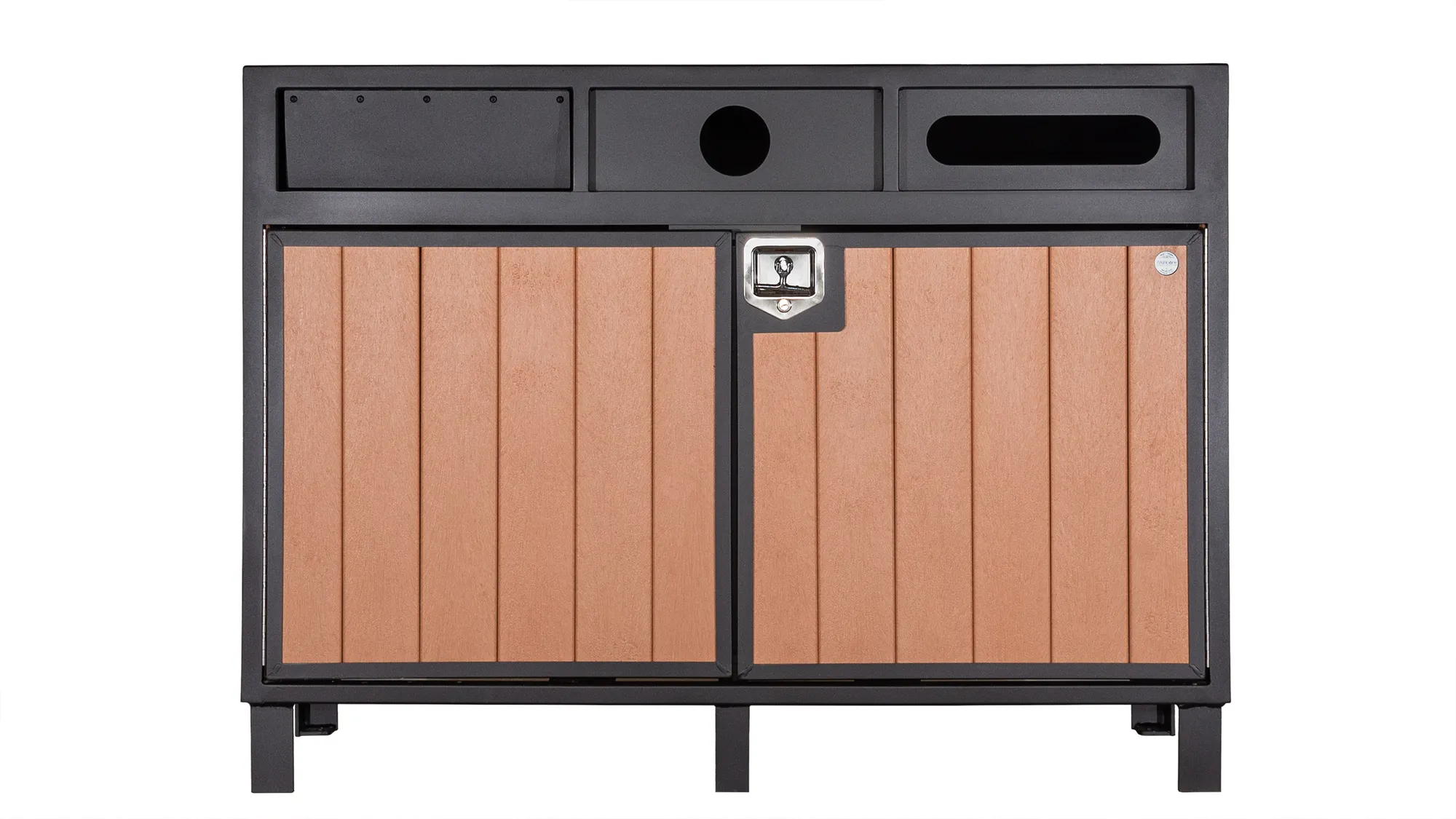 Wishbone Modena Curved Top 3 Stream Recycling Station Front View