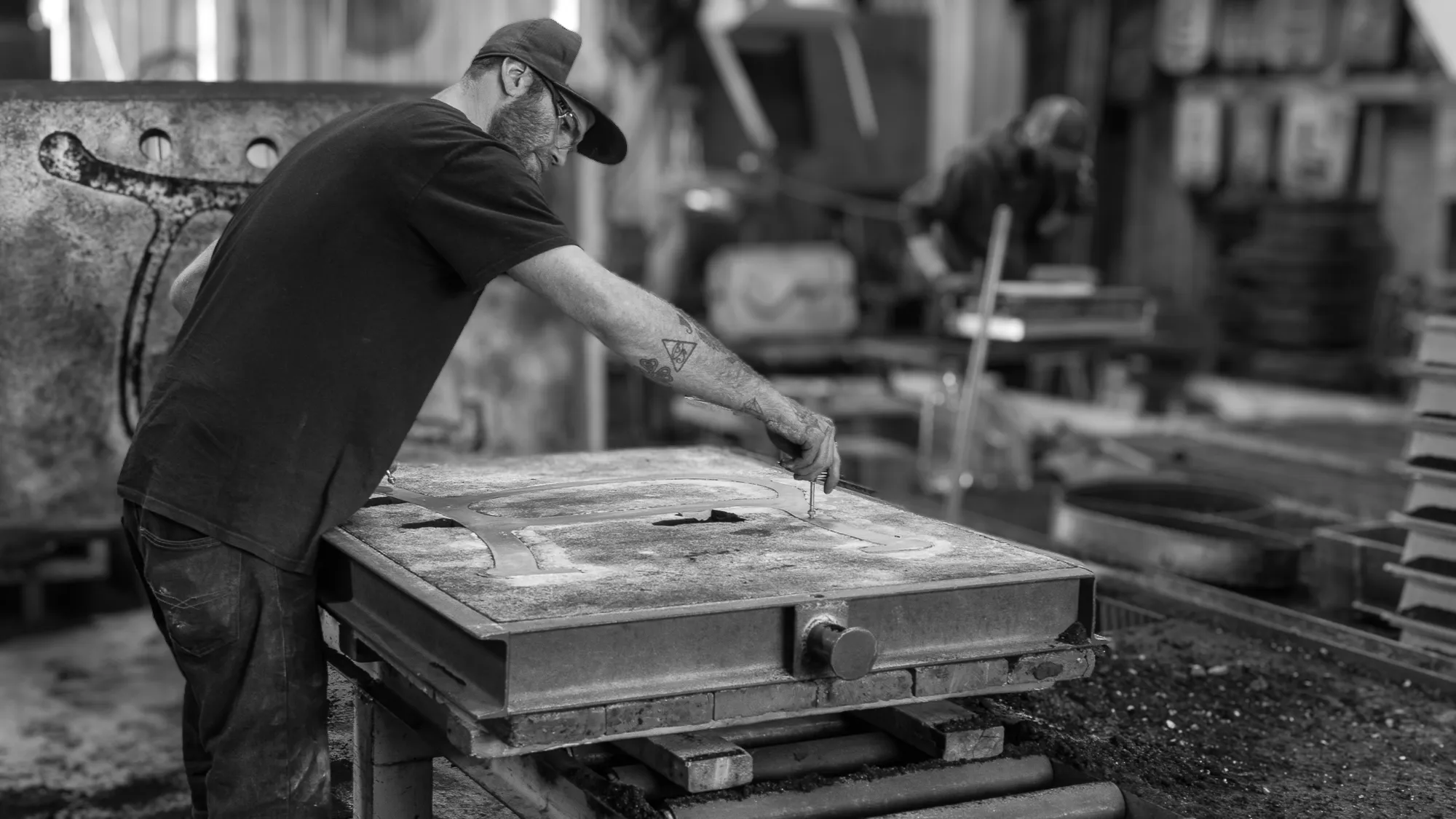 Preparing The Aluminum Casting For A Mountain Classic Bench Leg