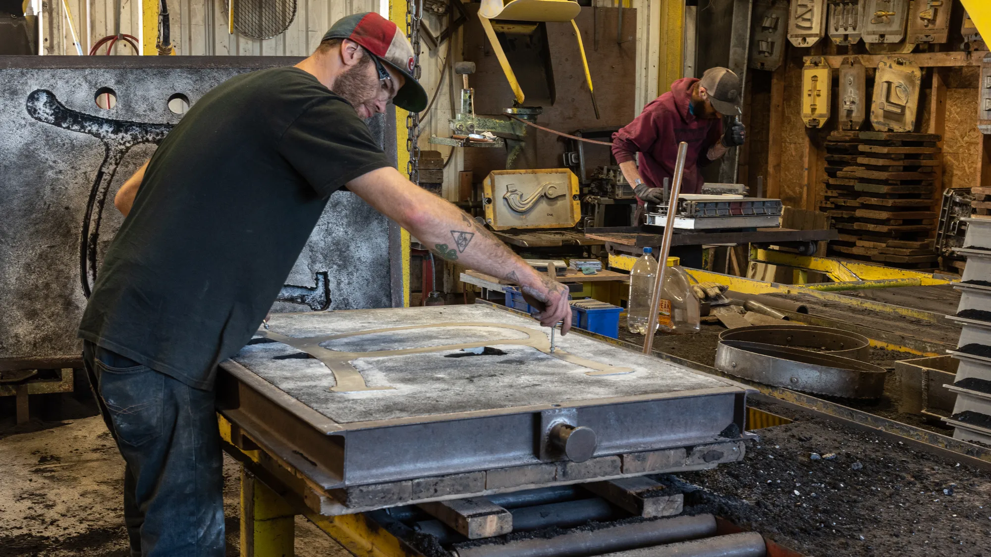 Preparing The Aluminum Casting For A Mountain Classic Bench Leg