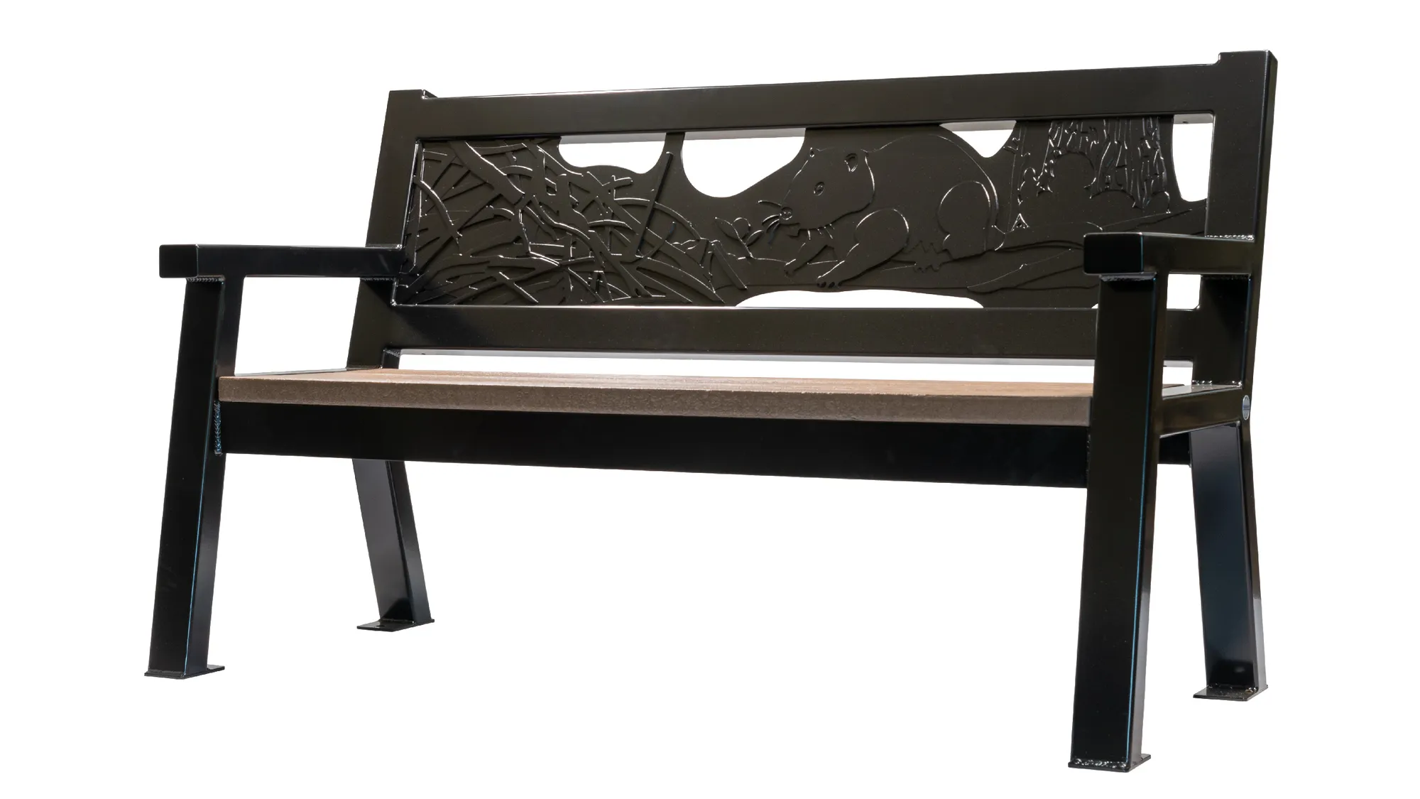 Wishbone Custom Backrest on 5 ft Rutherford Bench