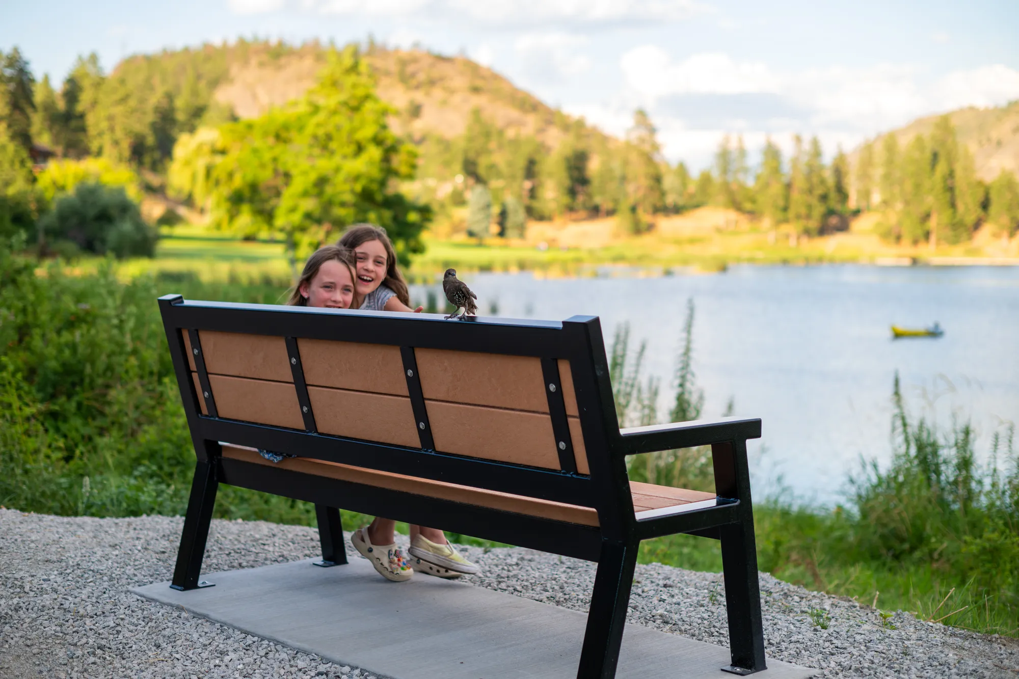 Wishbone Rutherford Bench at Shannon Lake in West Kelowna BC