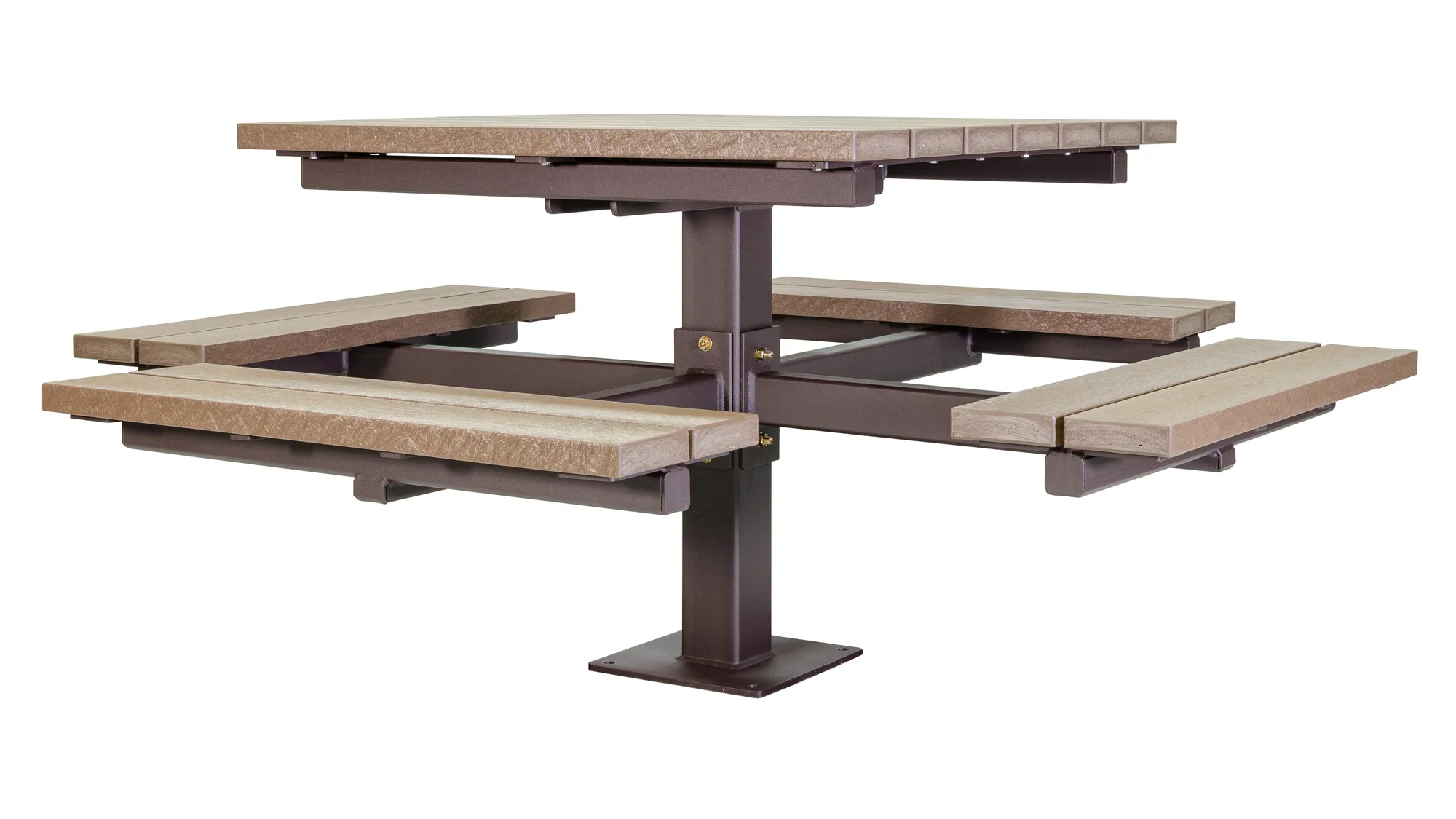 Wishbone Commercial Single Pedestal Picnic Table